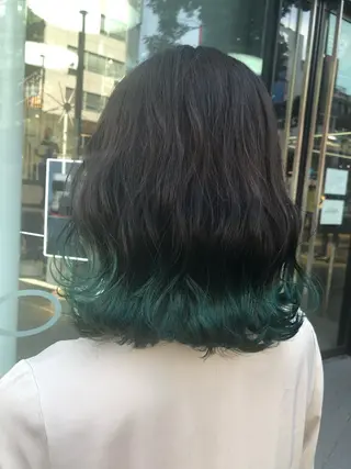 ミディアム カラー ヘアアレンジ メンズ キッズ ネイル マツエク・マツパ 透明感カラー🤎 ゆりのヘアスタイル