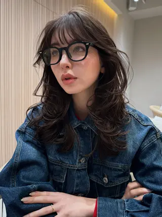 セミロング 🩵縮毛矯正・ボブ 岩原朋也🩵のヘアスタイル