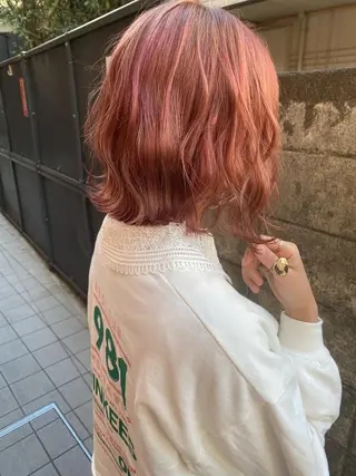 ミディアム カラー 髪質改善、エクステ 山口卓哉のヘアスタイル