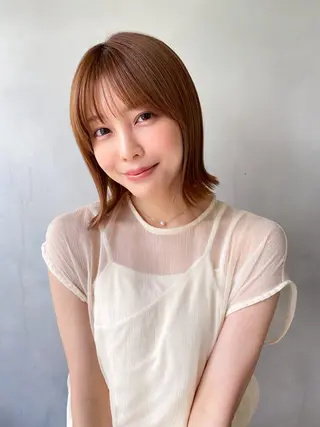 ミディアム 🇰🇷韓国ボブ/ 縮毛矯正🇰🇷愛誠のヘアスタイル
