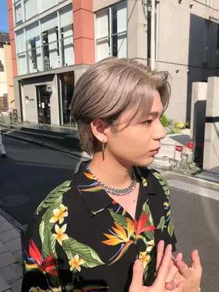 ショート カラー パーマ ヘアアレンジ メンズ 💎髪質改善特化💎 RUITOのヘアスタイル