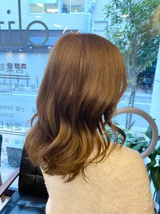 ミディアム カラー 西田辺/ タカスナオヤのヘアスタイル