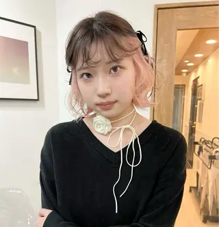 ミディアム カラー いざわりお /梅田/ブリーチのヘアスタイル