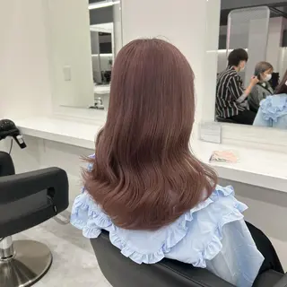 セミロング カラー ヘアアレンジ mai🍑暖色カラー /レイヤー💖のヘアスタイル