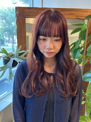 ミディアム カラー 薄暮 マツイ レンのヘアスタイル