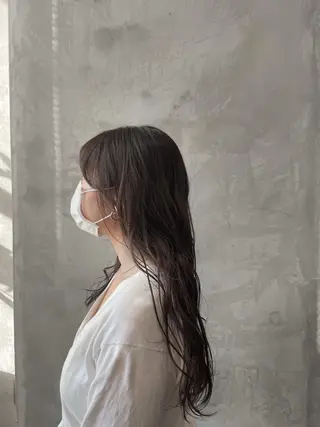 ロング カラー 波巻きスパイラルパー マ/シャドウパーマ駿のヘアスタイル