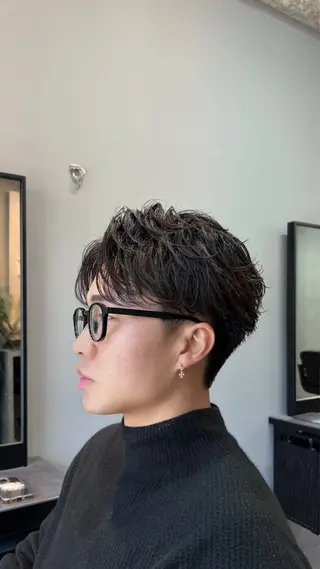 ショート パーマ メンズ 💥メンズパーマ /表参道/モント💥のヘアスタイル