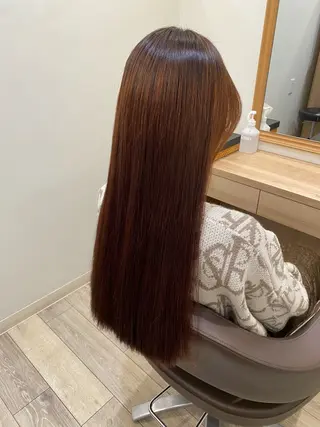 ロング マツモト カラー/ショートボブのヘアスタイル