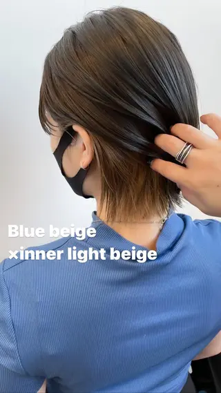 ショート カラー ヘアアレンジ ミニボブ/ブリーチ 🌈MISATOのヘアスタイル