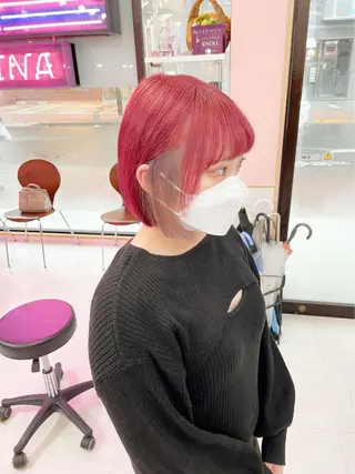 ミディアム カラー Bob&ハイトーン 専門家CHIHIROのヘアスタイル
