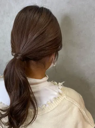 ロング カラー ヘアアレンジ 🌱ブリーチ・透明感 カラー/mapi🦭のヘアスタイル