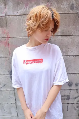 ショート カラー 🧡色落ちまで2度綺 麗なカラー🧡ヨシキのヘアスタイル