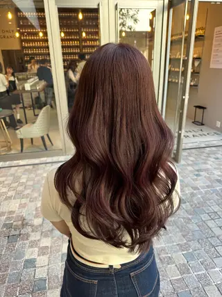 ロング カラー 顔周り似合わせ・巻け るレイヤー水谷航大のヘアスタイル