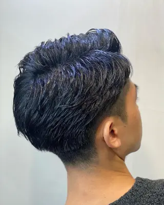 ショート パーマ メンズ 浅見 天翔のヘアスタイル