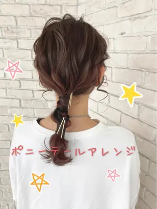 ヘアアレンジ あやかショート 白髪ぼかしのヘアスタイル