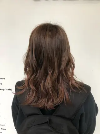 セミロング カラー 東條 克義のヘアスタイル