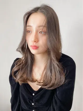 セミロング カラー kohana 🎀韓国ヘア🎀🤍のヘアスタイル