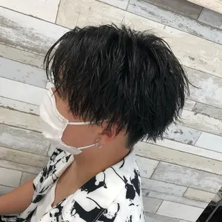 メンズ ハイトーン/ブリーチ /ボブ特化/SOMAのヘアスタイル