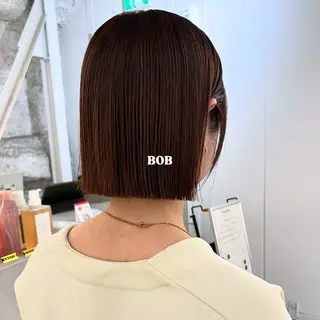 ショート カラー 切りっぱなしBOB 職人💜Anzuのヘアスタイル