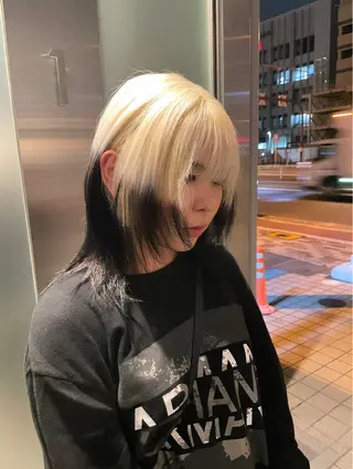ミディアム カラー ハイトーンカラー / 美髪矯正/出口優斗のヘアスタイル