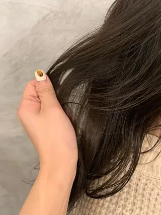 セミロング カラー みうら ありさのヘアスタイル