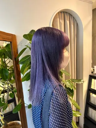 ミディアム カラー 薄暮 マツイ レンのヘアスタイル