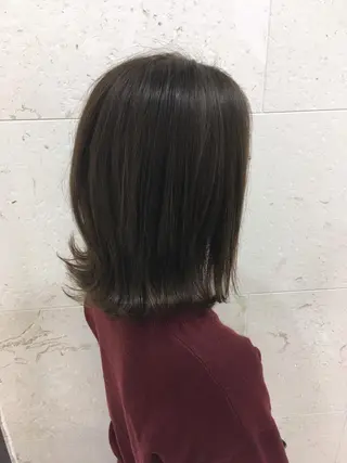 セミロング カラー 斉藤 貴也のヘアスタイル