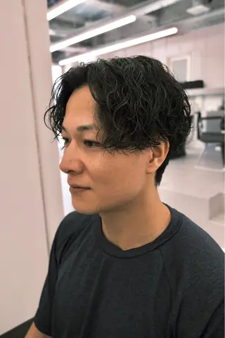 ショート パーマ メンズ メンズショート /梶本秀亮のヘアスタイル
