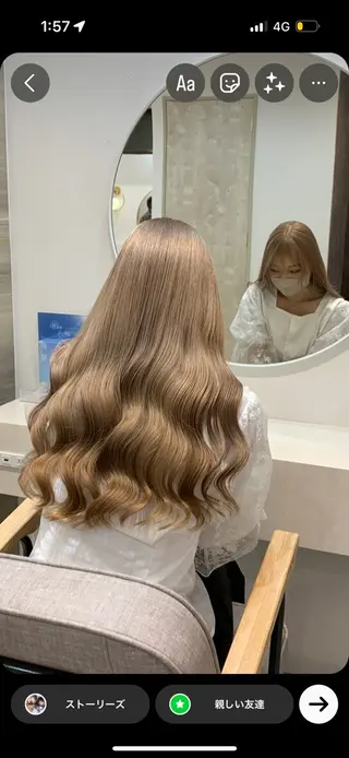 ロング カラー パーマ ヘアアレンジ メンズ キッズ 🤍韓国風レイヤー/ 艶髪🤍鳥越美羽のヘアスタイル