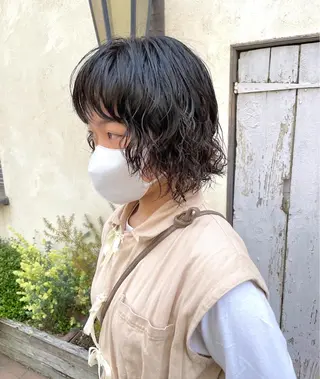 ショート パーマ 銀座No.1髪質改善 縮毛矯正/本木のヘアスタイル