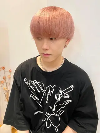 カラー メンズ ショート/ウルフ ハイトーン/カイセイのヘアスタイル