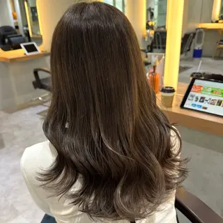 セミロング カラー ヘアアレンジ ブリーチなしカラー /新百合ヶ丘/安形翔のヘアスタイル