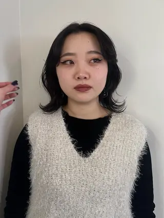 ミディアム カラー 透明感カラー/中崎町 fukaのヘアスタイル