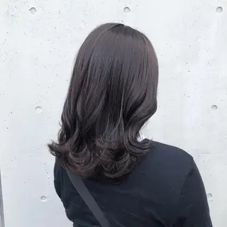 セミロング カラー ヘアアレンジ 酸性縮毛矯正🧴韓国 レイヤー/髪質改善のヘアスタイル