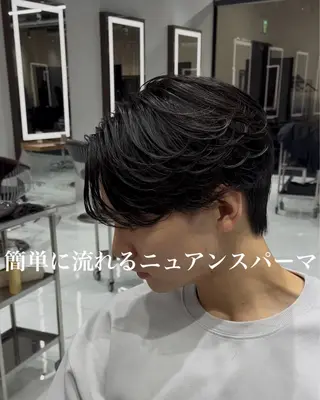 パーマ メンズ 高崎 堅心のヘアスタイル