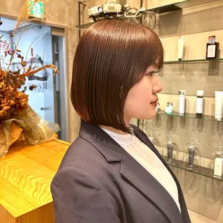ショート 縮毛矯正・似合わせ タナカ レイヤのヘアスタイル