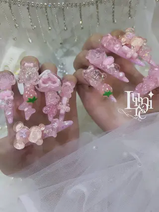 ネイル Lumière｜ ロング｜ワンホンのネイルデザイン
