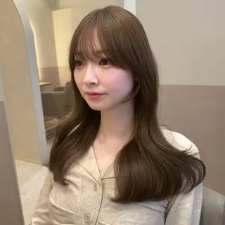 ミディアム カラー 🎀レイヤー×透明感 ×髪質改善🎀米田のヘアスタイル