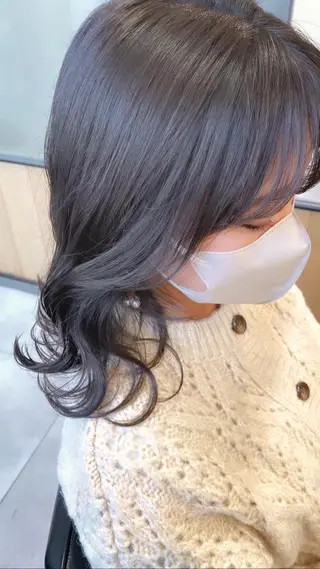 セミロング カラー ヘアアレンジ Hatanaka Airiのヘアスタイル