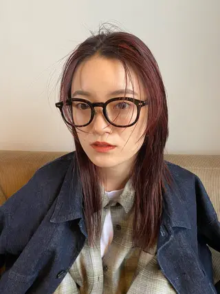 セミロング ムナカタ アカリのヘアスタイル