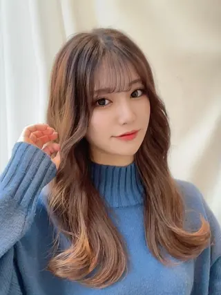 ミディアム カラー 顔周り特化/韓国ヘア /レイヤー/吉野幸大のヘアスタイル