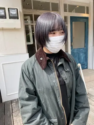 ショート カラー 🙃 透明感カラー/ボブのヘアスタイル