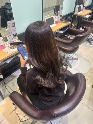 セミロング カラー 韓国髪質改善艶カラー /レイヤー/miyuのヘアスタイル