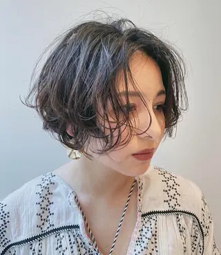 ショート パーマ 🍃服部 雅哉🍃銀座◎のヘアスタイル