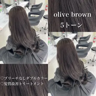 カラー 🤍ブリーチなし ブラウンhimi🤍のヘアスタイル