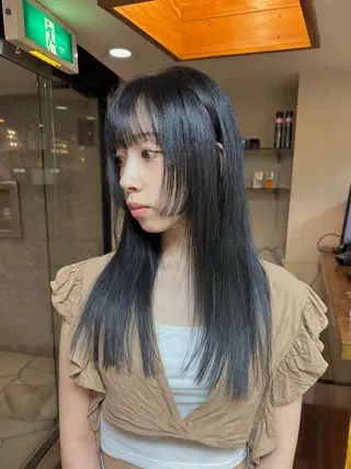 ロング カラー 矢野 晃平のヘアスタイル