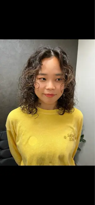 セミロング パーマ nono/パーマ /顔まわりカット🐈のヘアスタイル