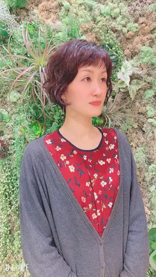 ショート パーマ カラー 支持率No.1💖 オチアイのヘアスタイル