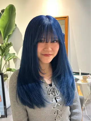 ロング カラー HANAME 原宿美容室のヘアスタイル