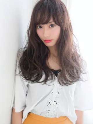 セミロング カラー パーマ ✂︎美容室✂︎ hiroマンツーマンのヘアスタイル